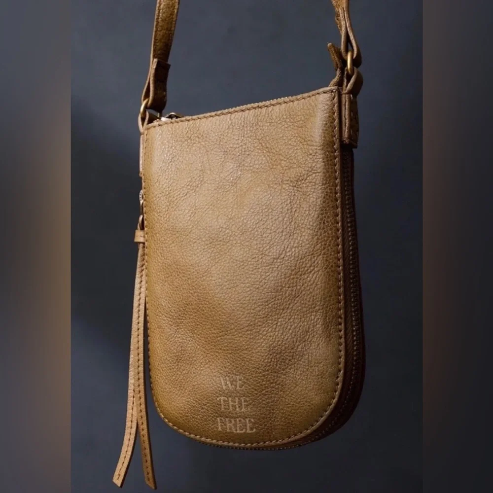 We The Free Brown Crossbody Phone Pouch